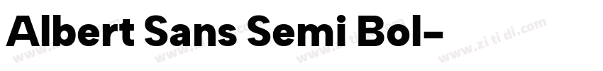 Albert Sans Semi Bol字体转换